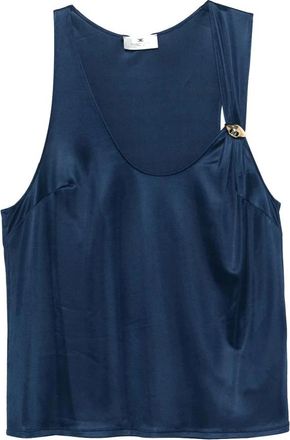 Elisabetta Franchi Mujer, Camisetas, Azul, Talla: S