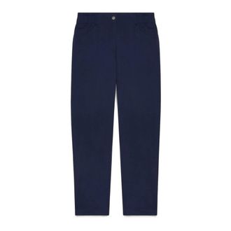 Fiorella Rubino Straight Broeken - Dames - Slim Fit Broeken - Blauw - XS - Katoen - Broeken