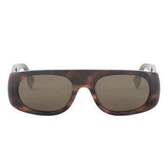Fendi Signature Brown Irregular Sunglasses