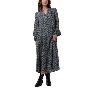 Kudibal Copenhagen Jurk met ballonmouwen - Model Cathrin - Dames - Casual kleedjes - Blauw - S - Kleedjes