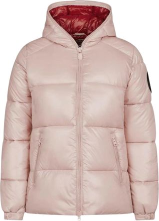 Save The Duck Luck Hooded Puffer Jacket in Blush Pink Women