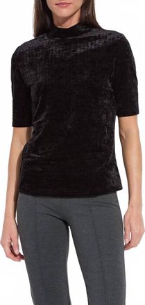 Lyss&eacute; Winfred Smocked Velvet Top In Black