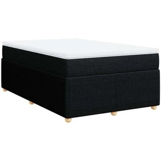 vidaXL Cama Box Spring Con Colch&oacute;n Tela Negro 120x200 Cm Vidaxl
