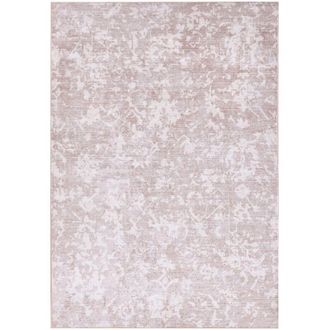 Beliani Area Rug Beige Fabric 140 x 200 cm Modern Solid Living Room Bedroom For Underfloor Heating Anti-Slip Bottom TARSUS
