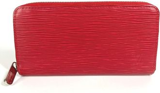 Louis Vuitton Epi Red Color Rouge Epi Leather Wallet (Bi-Fold) (Pre-Owned)
