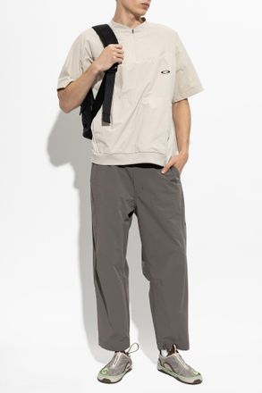Oakley T-shirt With Embroidered Logo, Mens, Beige