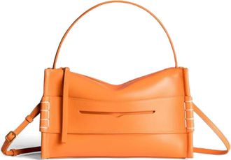 J.W.Anderson Small Loafer Leather Handbag in Bright Orange at Nordstrom