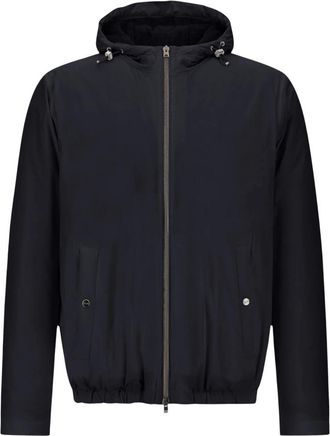 Herno Light Jackets, male, Blue, Size: L Mens Jacket