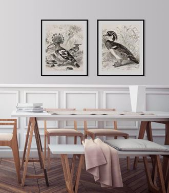 Queence Bild »Ferdinand« Kunst Vogelbilder Vögel historische Ereignisse 1 Stk. tlg. HD Premium Poster-Druck inkl. Holzrahmen
