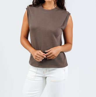 Nation Ltd Womens Marina Muscle Top In Espresso