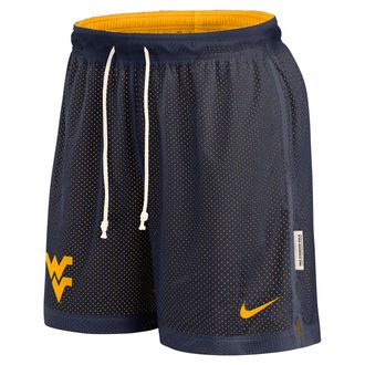 Nike West Virginia Reversible Nike Mens Dri-FIT College Shorts in Blue | 02YK19MCWVN-NTL