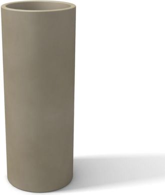 KLORIS Maceta florero redondo gris ceniciento alto para flores plantas moderno de resinamod. Barocco