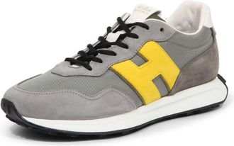 Hogan H Patch Sneaker - Heren - Sneakers - Grijs - 44 EU - Leer - Schoenen