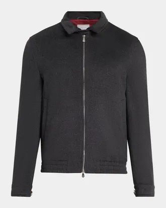 Brunello Cucinelli Men & apos;s Stretch-Jersey Jacket