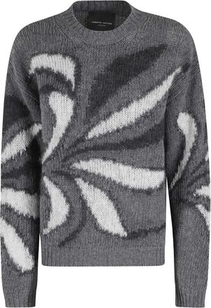 Roberto Collina Trui met ronde hals - Grijs