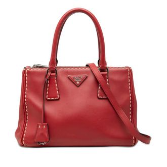 Prada Pre-owned Prada Small City Calf Hand Stitched Galleria Double Zip Satchel Ladies NWWZW1N9NBGVIWNG