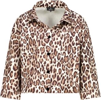 Monari Jas met luipaardprint - Dames - Jassen - Veelkleurig - Maat: 2XL Poliester
