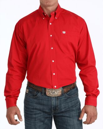 Cinch Classic Fit Button Down Western Shirt In Red