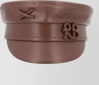 Ruslan Baginskiy leather baker boy cap