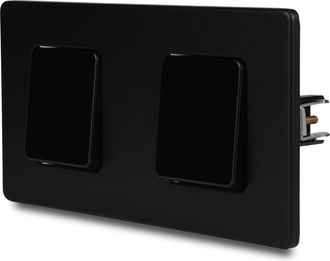 OEM Interruptor Doble De Luz Con Cruz Negra De Acero Lacado