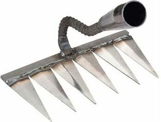 OEM Rastrello In Metallo Per Stoppie, Ideale Per Giardinaggio E Diserbo - Robusto Rastrello A Denti Metallici Per Rimuovere Stoppie, Diserbare, Rastrellar
