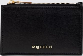 Alexander McQueen Portacarte di credito McQueen in pelle