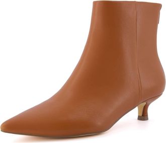 Cushionaire Womens Barbi Kitten Heel Bootie In Cognac