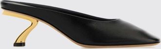 Ferragamo Mules in pelle liscia con tacco medio scultoreo