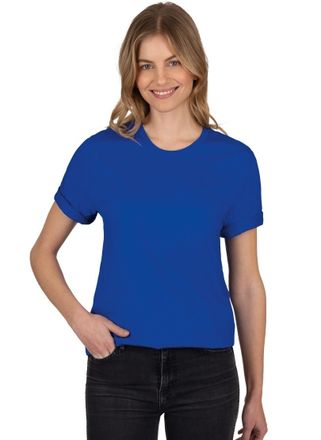 Trigema T-Shirt TRIGEMA TRIGEMA T-Shirt aus 100% Baumwolle, Damen, Gr. XXL, blau (royal), 100% Baumwolle, Basic, Shirts T-Shirt