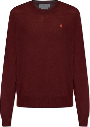 Alexander McQueen Truien & Vesten, Heren, Rood, S, Wol, Wollen Trui met Logo