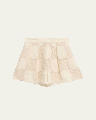 Zimmermann Wanderlust Crochet Cotton-Blend Shorts