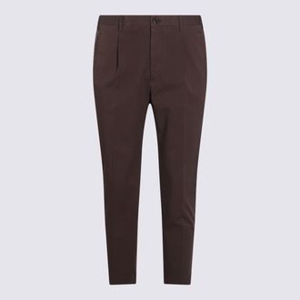Incotex Brown Cotton Pants