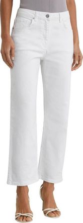 Reiss Selin Crop Straight Leg Jeans in White at Nordstrom, Size 27