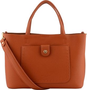 Pourchet Dames, Tassen, Oranje, Maat: ONE Size Leer