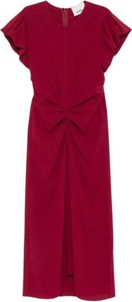 Isabel Marant Vestido Midi Drapeado - Dresses - Mujer - Rojo - XS