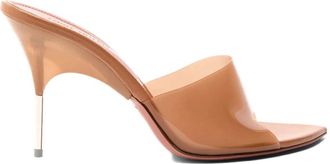 Amina Muaddi Zilveren Lattice Muiltjes - Dames - Muiltjes - Beige - 38 1/2 EU - Schoenen