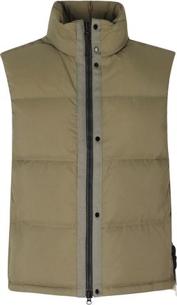 Stone Island Matt Ripstop Cordura Down Vest - Heren - Jassen - Groen - Maat: L Nylon