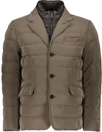 Moorer Gewatteerd jack met rits en knopen - Heren - Gewatteerde jassen - Groen - M - Polyester - Jassen