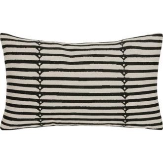 Elaine Smith Sincerity Indoor & Outdoor Woven Accent Pillow in Ebony at Nordstrom, Size 20X20