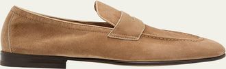 Brunello Cucinelli Mens Suede Penny Loafers