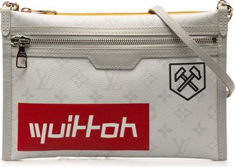 Louis Vuitton Pre-owned Womens Pochette Volga Crossbody Bag - Light Grey Textile - One Size