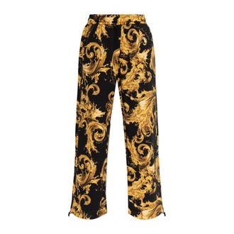 Versace Jeans Couture Sweatpants, female, Black, Size: XS Straight-leg Sweatpants