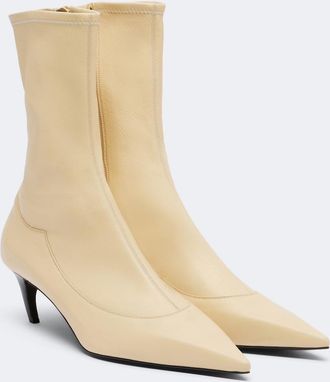 Khaite Valerie leather mid-calf boots