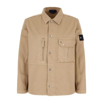 Stone Island Light Jackets, male, Beige, Size: 2XL Light Jacket