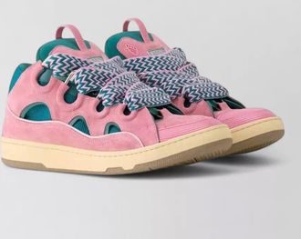 Lanvin curb sneakers cut out design pull tab