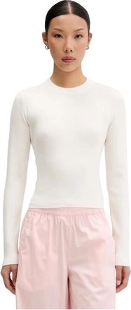 Vicolo Slim-fit Viscose Blouse - Dames - Ronde hals truien - Beige - M - Polyester - Truien & Vesten
