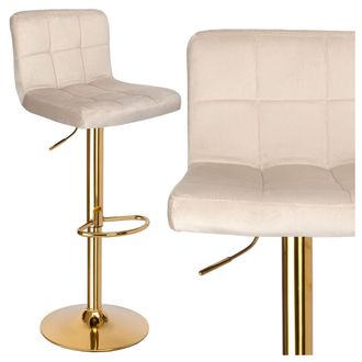 OEM Taburete De Bar Arako De Terciopelo Beige Dorado