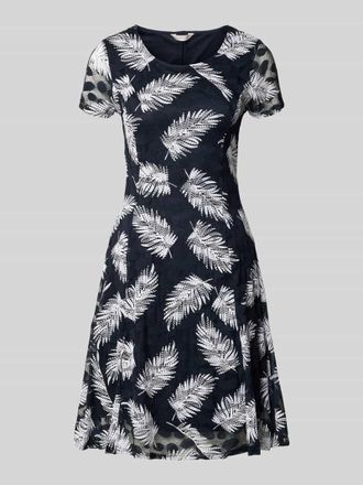 Apricot Knielanges Kleid mit Rundhalsausschnitt in Marine, Gr&ouml;&szlig;e XXL