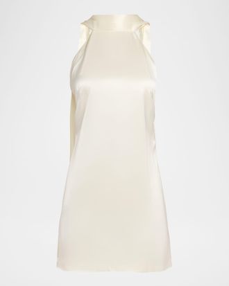 Nicholas Lita Draped Satin Mini Dress