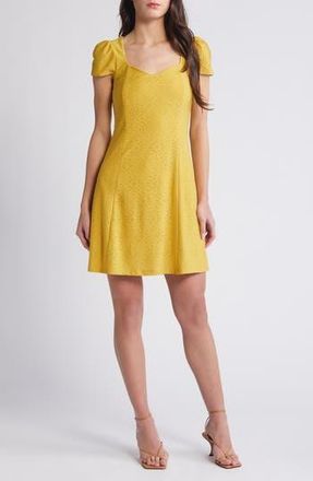 Something New Anne Eyelet Minidress in Spicy Mustard at Nordstrom Rack, Size Small